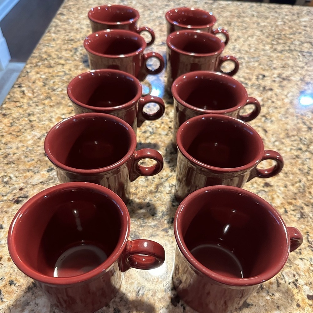 Fiesta Coffee Cup Mug in Cinnabar  (Intro 2000)
by HOMER LAUGHLIN. Bundle mugs.